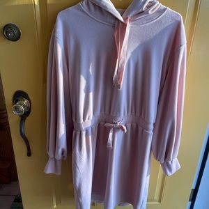 Calvin Klein awesome pale pink top with hood!  SOFT! Worn 1x